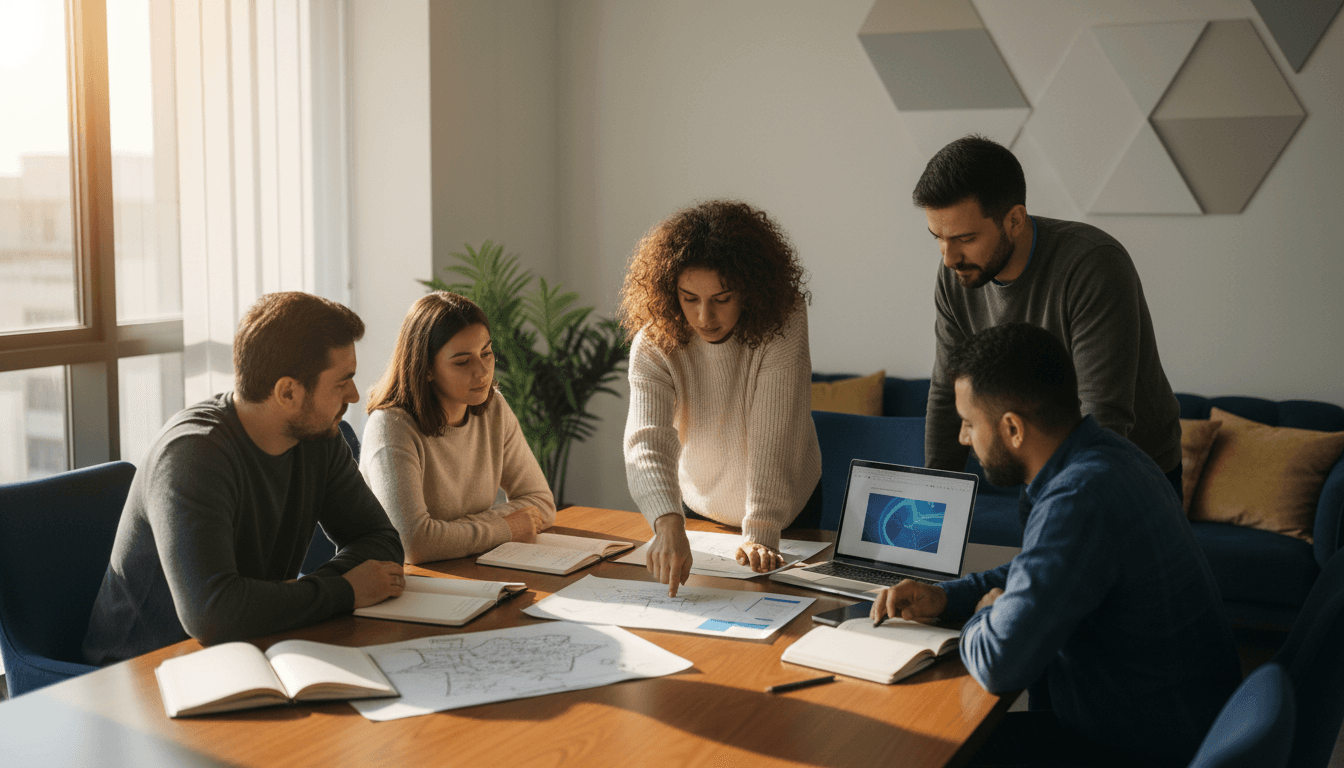 The ENTRIKS team working together on digital products